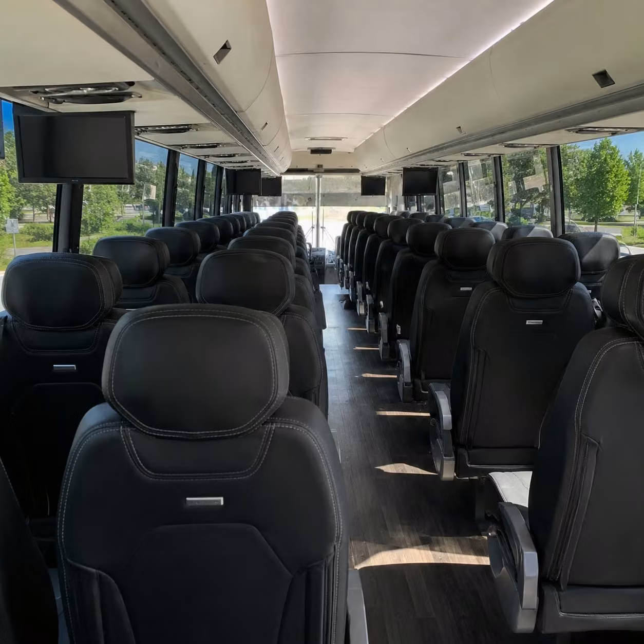 56 passenger charter bus interior