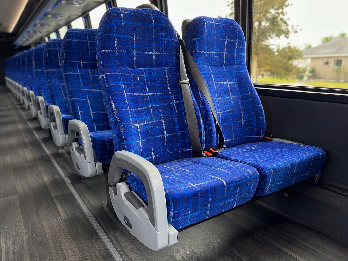 lawton charter bus rental interior